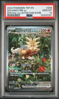 Gouging Fire ex 204/162 Special Illustration Rare Pokemon Temporal Forces PSA 10 - Image 1