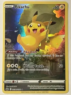 Pokemon Pikachu Ultra Rare - Crown Zenith GG30/GG70 - MINT - FREE SHIPPING - Image 1