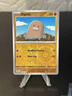 POKEMON DIGLETT 050/165 COMMON REVERSE HOLOFOIL SCARLET & VIOLET 151 NM CARD - Image 1