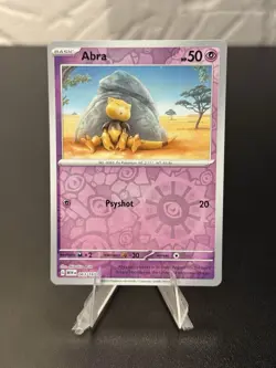 Pokemon Abra Common Reverse Holo MEW 063/165 NM - Image 1