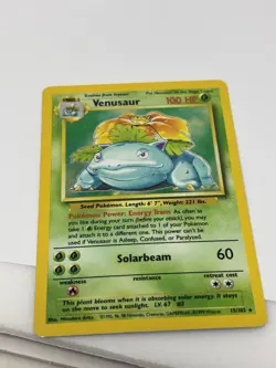 Pokemon TCG Venusaur Base Set Holo Unlimited Rare Card 15/102 1999 WOTC Vintage - Image 1