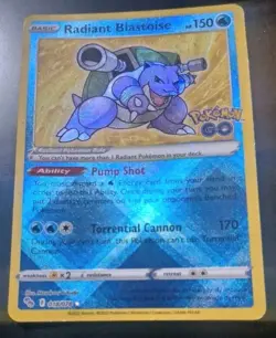 Radiant Blastoise 018/078 Pokemon GO Holo - Image 1