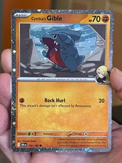 POKEMON CYNTHIA'S GIBLE 102/182 COMMON COSMOS HOLOFOIL DESTINED RIVALS NM CARD - Image 1