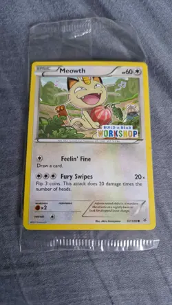 BUILD A BEAR MEOWTH POKEMON CARD Pokemon Brand New And Sealed Branded 67/108 - Image 1