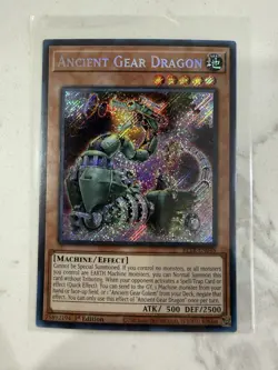 YUGIOH ANCIENT GEAR DRAGON BLTR-EN048 SECRET 1ST ED NM - Image 1
