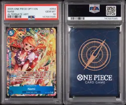 2025 One Piece Nami OP11-054 Alternate Art A Fist Of Divine Speed Graded PSA 10 - Image 2