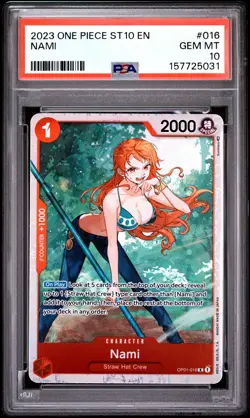 2023 One Piece Ultra Deck St10-The Three Captains #016 Nami PSA10 - Image 1