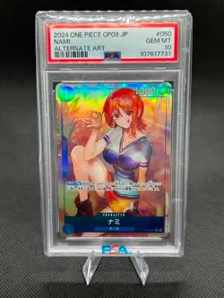 Nami Alternate Art 2024 One Piece OP09 Japanese PSA 10 GEM MT JP - Image 1
