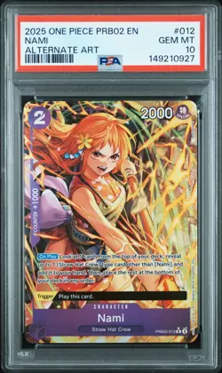 2025 ONE PIECE PRB02-PREMIUM BOOSTER -ONE PIECE CARD THE BEST- VOL.2 NAMI PSA 10 - Image 1