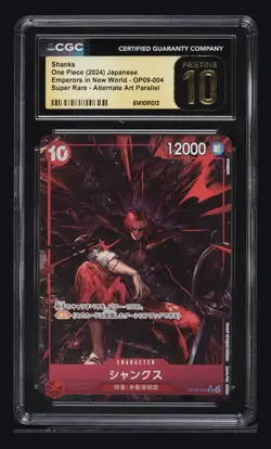 Bandai One Piece Shanks OP09-004 Super Rare Alt Art Japanese CGC 10 PRISTINE - Image 1
