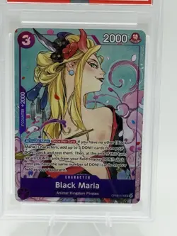 2025 ONE PIECE PROMOS ILLUSTRATION BOX VOL 2 #074 BLACK MARIA PSA 10 - Image 2