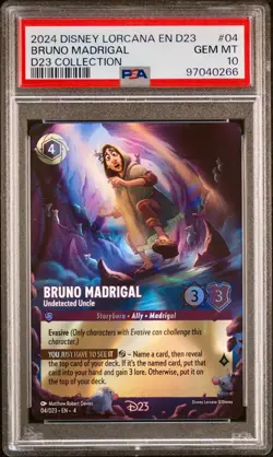 PSA 10 - Bruno Undetectable Uncle 04/D23 Collection Promo - Disney Lorcana - Image 1