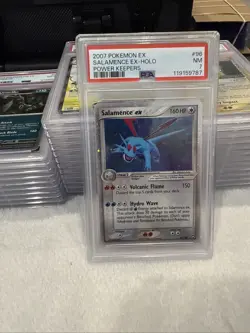 2007 Pokemon EX Salamence EX-HOLO Power Keepers 96/108 PSA 7 - Image 2