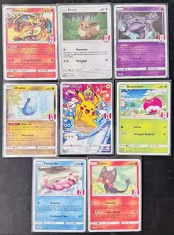 Pokemon KFC Indonesia Promo Stamp Set Pikachu Charizard Mewtwo-US Seller - Image 1