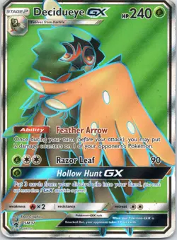 Decidueye GX SM37 Full Art Black Star Promo Sun & Moon 2017 Pokemon TCG - Image 1