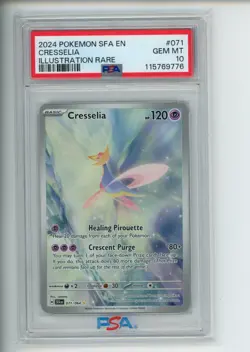 2024 Pokemon Shrouded Fable EN Cresselia 071/064 Illustration Rare PSA 10 - Image 1