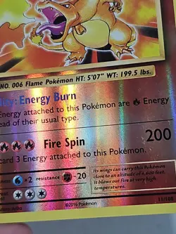 CHARIZARD 11/108 HOLO RARE EVOLUTIONS POKEMON REVERSE HOLO MP-HP - Image 4