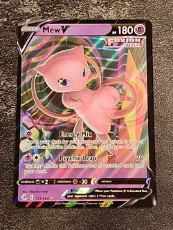 Pokemon TCG: Mew V Fusion Strike Ultra Rare Holo 113/264 NM - Image 1