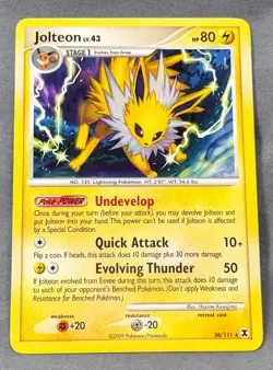 LP Jolteon 26/111 Rare Rising Rivals Pokemon Hajime Kusajima - Image 1
