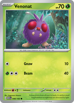 🔥 VENONAT 048/165 COMMON 151 POKEMON NM/M HIMENO 🔥 - Image 1