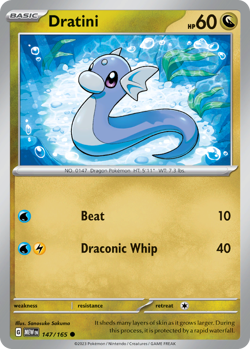 🔥 DRATINI 147/165 COMMON 151 POKEMON NM/M SAKUMA 🔥 - Image 1