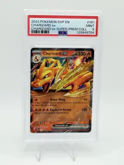 2024 POKEMON SVP EN-SV BLACK STAR PROMO #161 CHARIZARD EX PSA 9 - Image 1