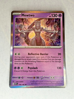 Pokemon TCG NM Mewtwo 150/165 Sv: Scarlet & Violet 151 Holo 2023 - Image 2