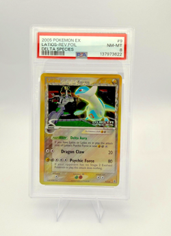PSA 8 NM-MT English 2005 Pokemon Ex Delta Species Latios Reverse Holofoil 9/113 - Image 1