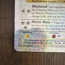 Pokemon TCG Pidgeotto Legendary Collection 34/110 Rare Reverse Holo Stage 1 2002 - Image 5
