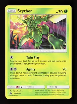 Scyther 4/168 Uncommon Celestial Storm Pokemon Near Mint - Image 1