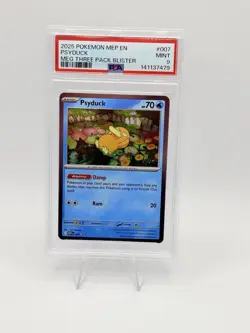 2025 POKEMON MEP EN-MEG 3-PACK BLISTER PROMO 007 PSYDUCK PSA 9 - Image 1