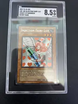 SGC GRADED 8.5 Yu-Gi-Oh! TCG Injection Fairy Lily Legacy of Darkness LOD-100 - Image 1