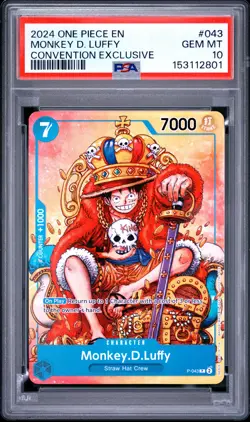 2024 ONE PIECE PROMOS CONVENTION EXCLUSIVE #043 MONKEY D. LUFFY PSA 10 - Image 1