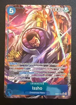 Issho EB04-022 Rare Alternate Art Holo - Azure Sea's Seven NM One Piece TCG - Image 1
