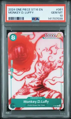 Monkey D. Luffy PSA10 2024 One Piece Starter Deck St16-Green Uta #061 - Image 1