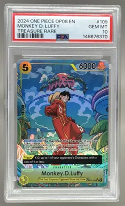 6370 Monkey D. Luffy 2024 One Piece Two Legends #OP07-109 Treasure Rare PSA 10 - Image 1