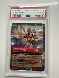 Lorcana Mickey Mouse Pirate Captain Disney Cruise DCL promo #13 13/P3 PSA 10 - Image 1
