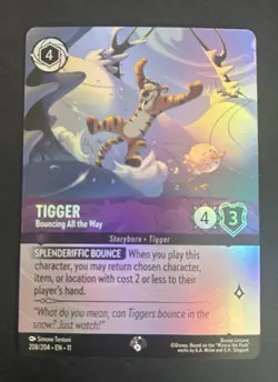 Disney Lorcana Tigger Bouncing All the Way Epic Foil 208/204 EN-11 Winterspell - Image 1