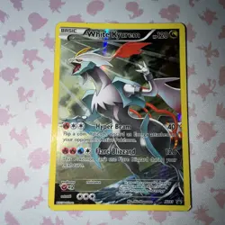 White Kyurem XY81 XY PROMO RARE HOLO Pokemon Card FULL ART MP/LP - Image 1