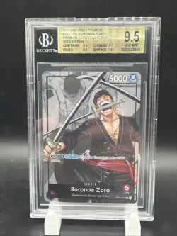 2023 ONE PIECE PREMIUM CARD COLLECTION 25TH EDITION #001 RORONOA ZORO BGS 9.5 - Image 1