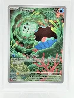 Pokemon TCG Destined Rivals Clamperl Card Illustration Rare 195/182 PSA 9 Mint - Image 2