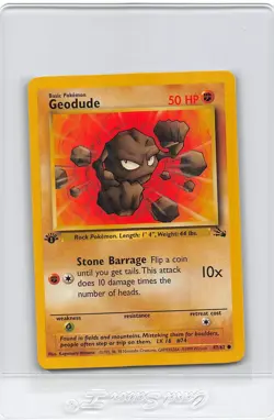 GEODUDE 47/62 - 1ST EDITION - Fossil - Common - VINTAGE WOTC Pokemon Card - NM/M - Image 1