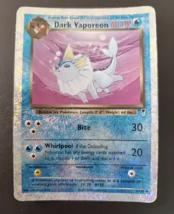Pokemon Card - Vaporeon-9/110 Reverse Holo - Legendary Collection-ENG-Poor - Image 1