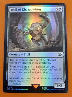 1x Troll of Khazad-dum (0111) (LP) | FOIL | LTR: Tales of Middle-Earth | MTG - Image 1