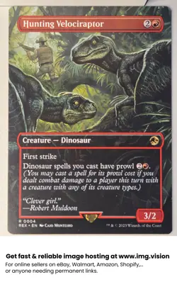 Hunting Velociraptor - Jurassic World Collection - MTG - NM - Rare - Image 1