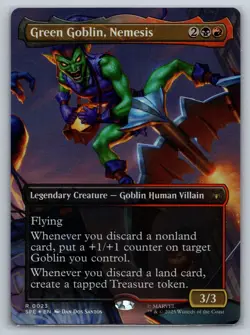 MTG Green Goblin, Nemesis 0023 Marvel's Spider-Man: Eternal Borderless Foil Rare - Image 1