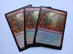 MTG - 3x Dragon's Approach - 2x Foil - Strixhaven School Of Mages - NM - Image 1