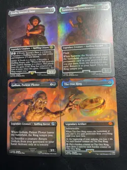 MTG The One Ring FOIL Bundle Scene 0448-0451 (Marta Nael) w/ Sam, Frodo, Gollum - Image 4