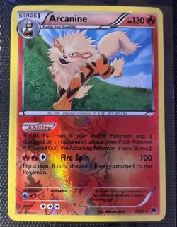 Pokemon TCG Arcanine 12/99 Next Destinies Reverse Holo Rare LP - Image 1