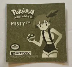 Misty R01, NM, Gold Bordered Holo, Artbox Series 1, 1999 Sticker, Pokemon - Image 2
